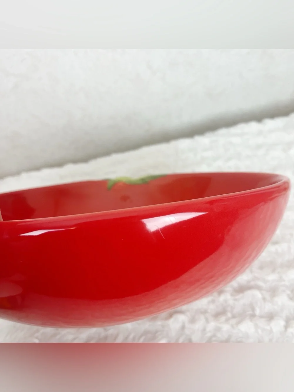 Pottery Barn Garden Pasta Red Tomato Large Ceramic Serving Bowl Farmhouse Boho